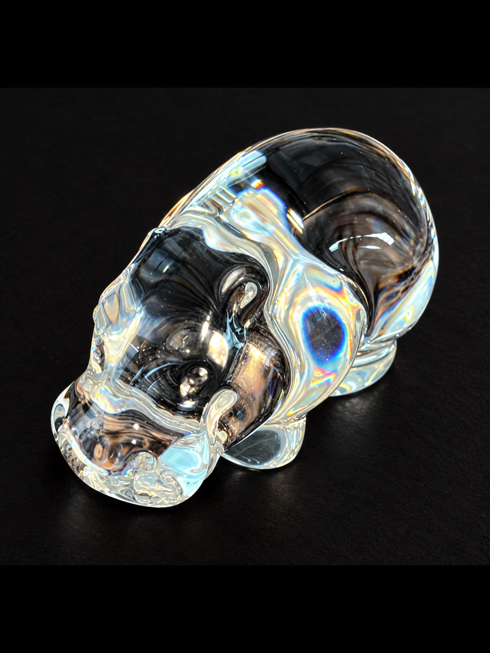 Steuben Glass Hippo Handcooler